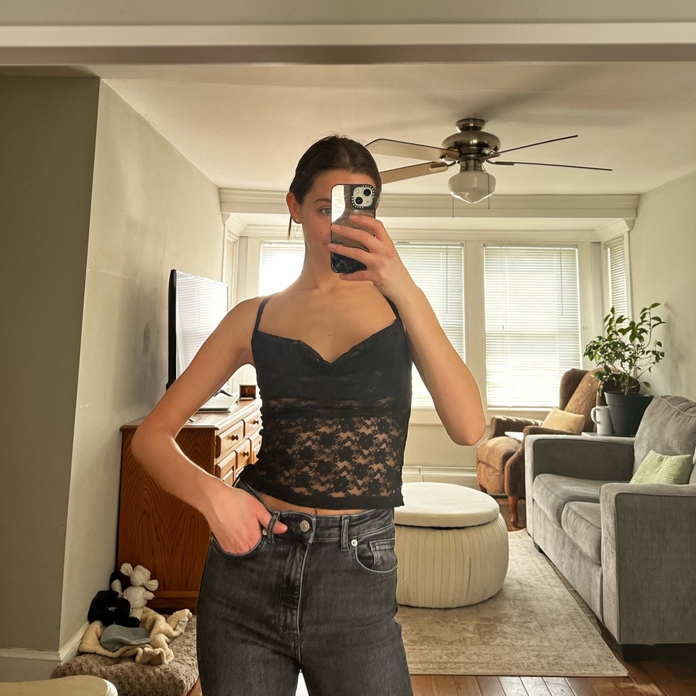 Black lace cami Revolve NWT